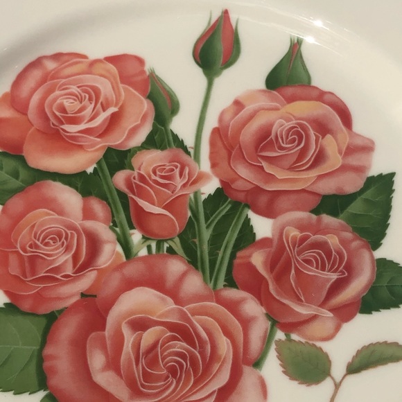 Gorham True Vintage Fine China Porcelain 1976 Cathedral Pink Roses Art Plate - Picture 3 of 16
